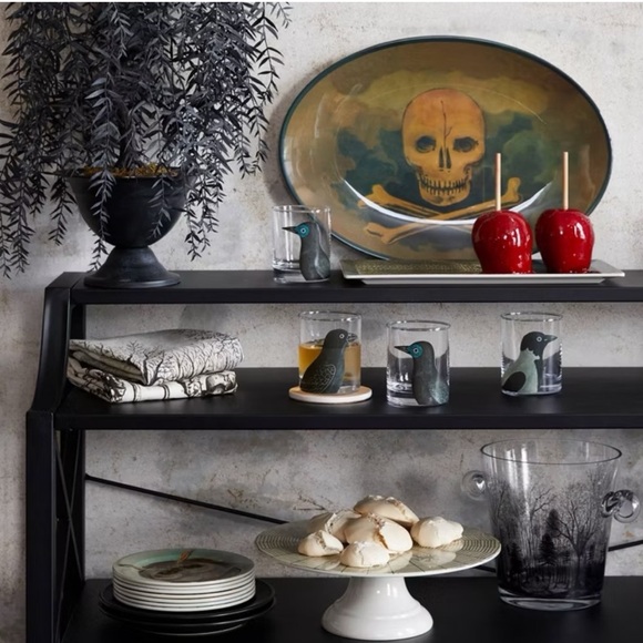 JOHN DERIAN NWT 4pc midnight dreary blackbird highball glass set - Picture 2 of 6